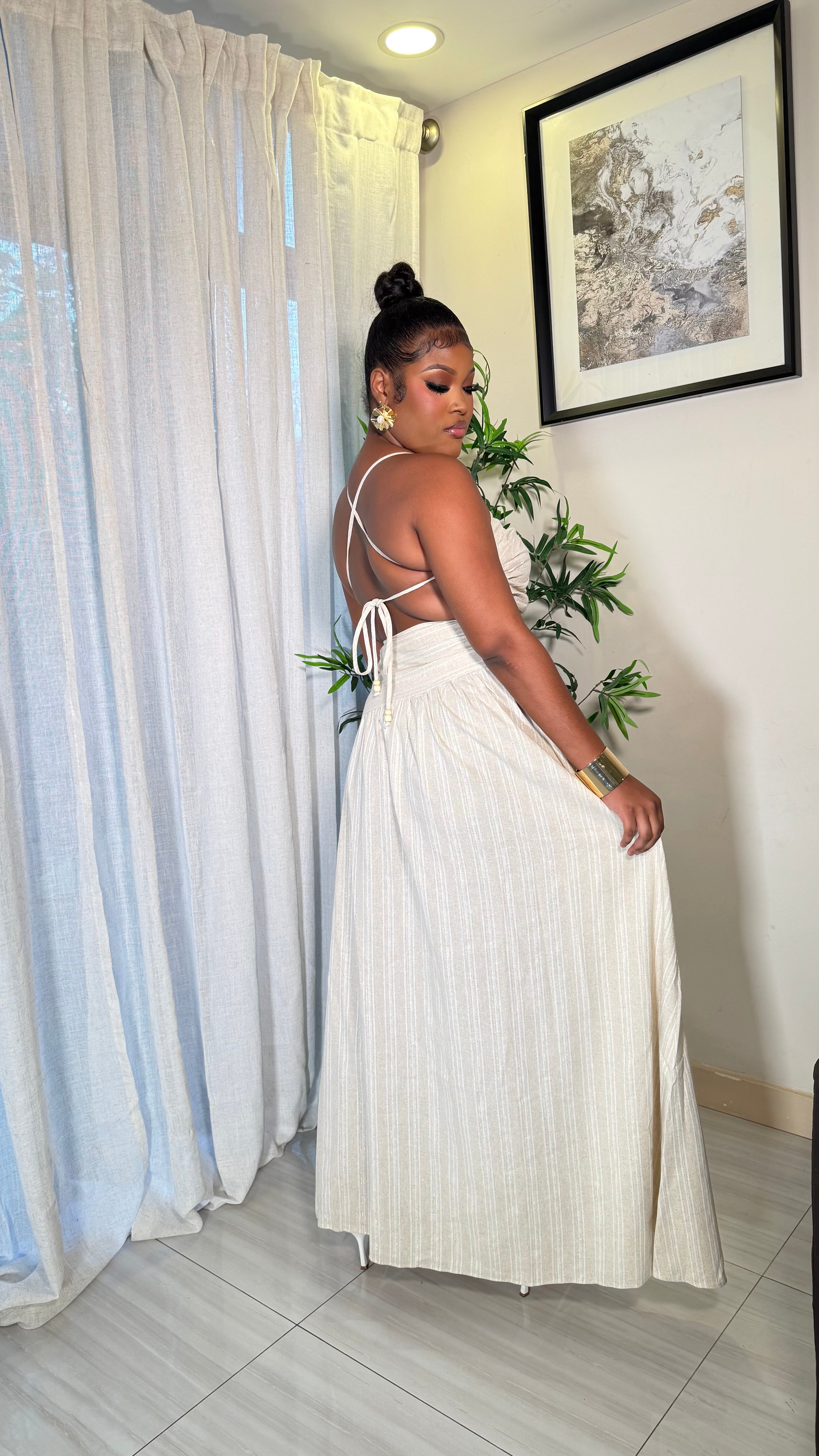 THE BELLE MAXI DRESS (NUDE)