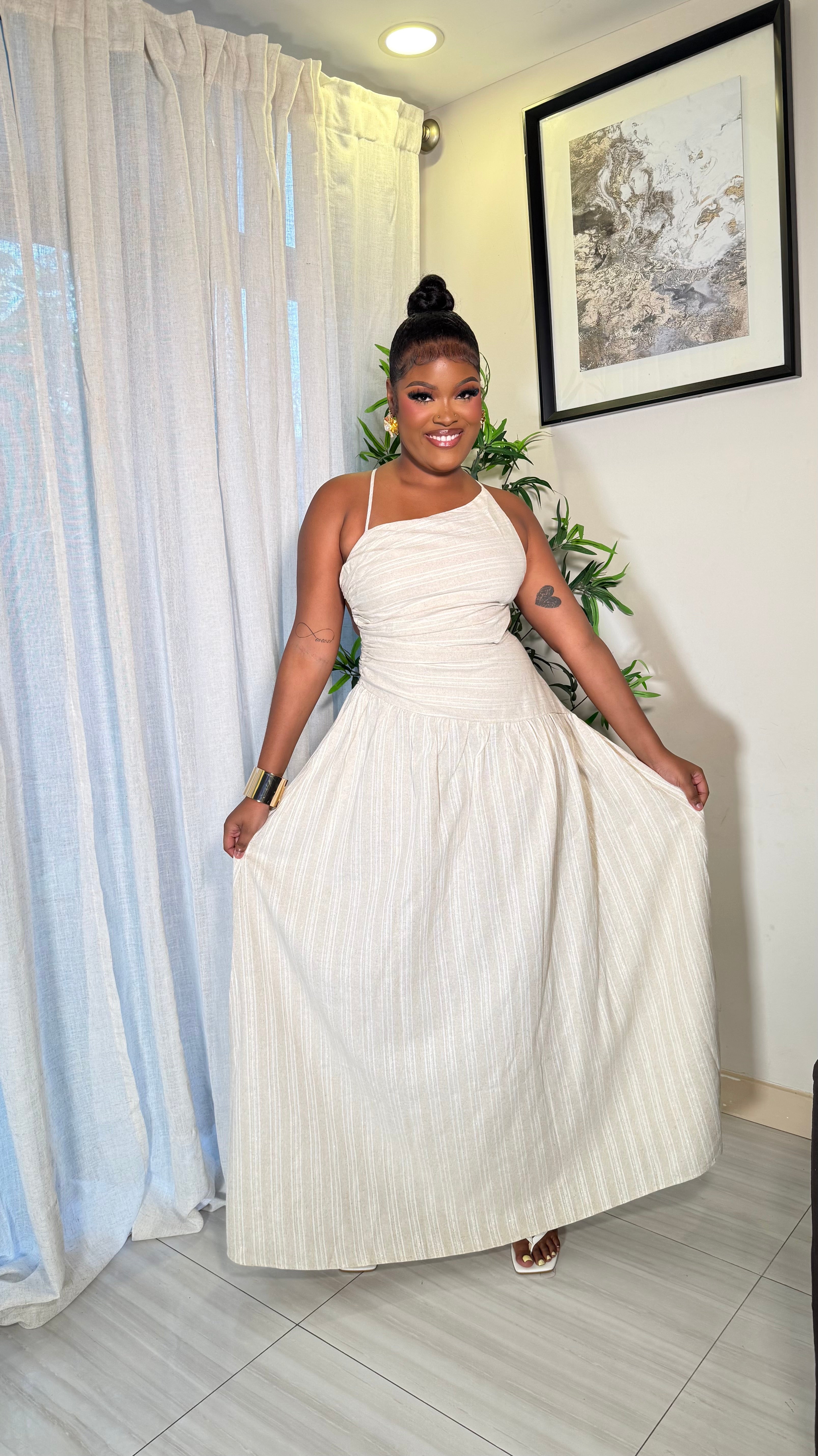THE BELLE MAXI DRESS (NUDE)