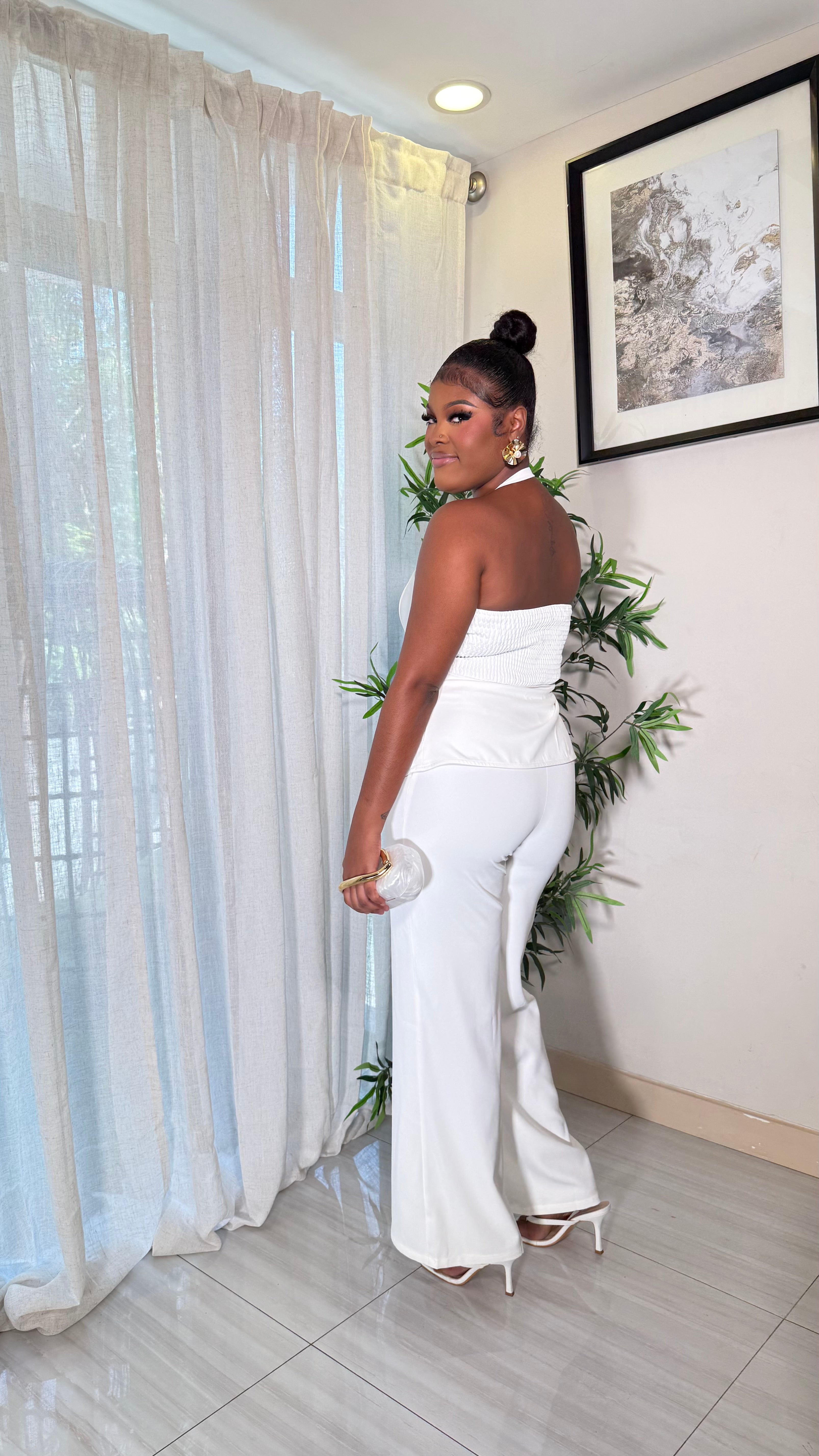 PURE GRACE PANTS SET (WHITE)