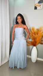 Soft Elegance Maxi Dress (Light Blue)