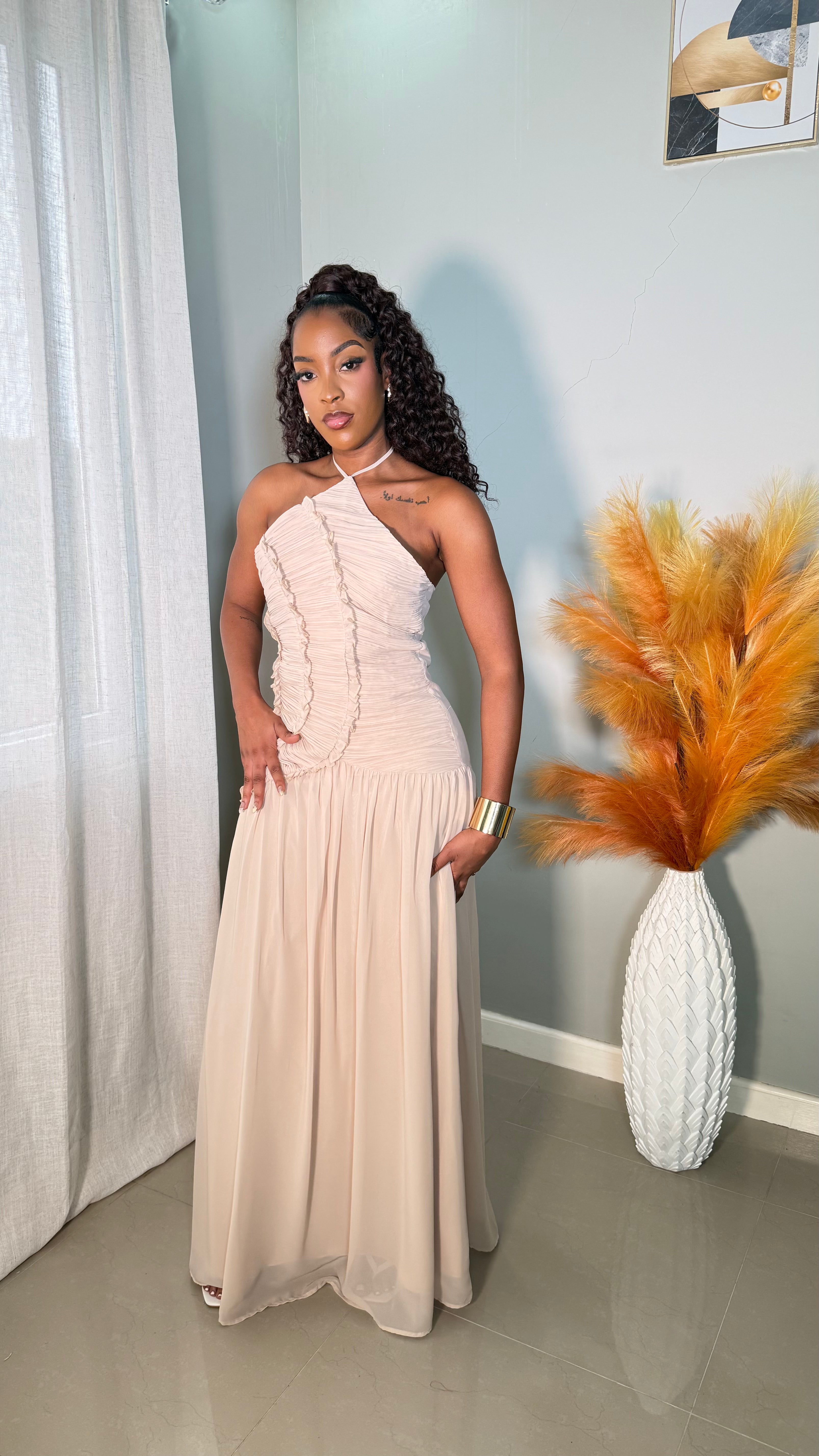 Serenity Maxi Dress (NUDE)