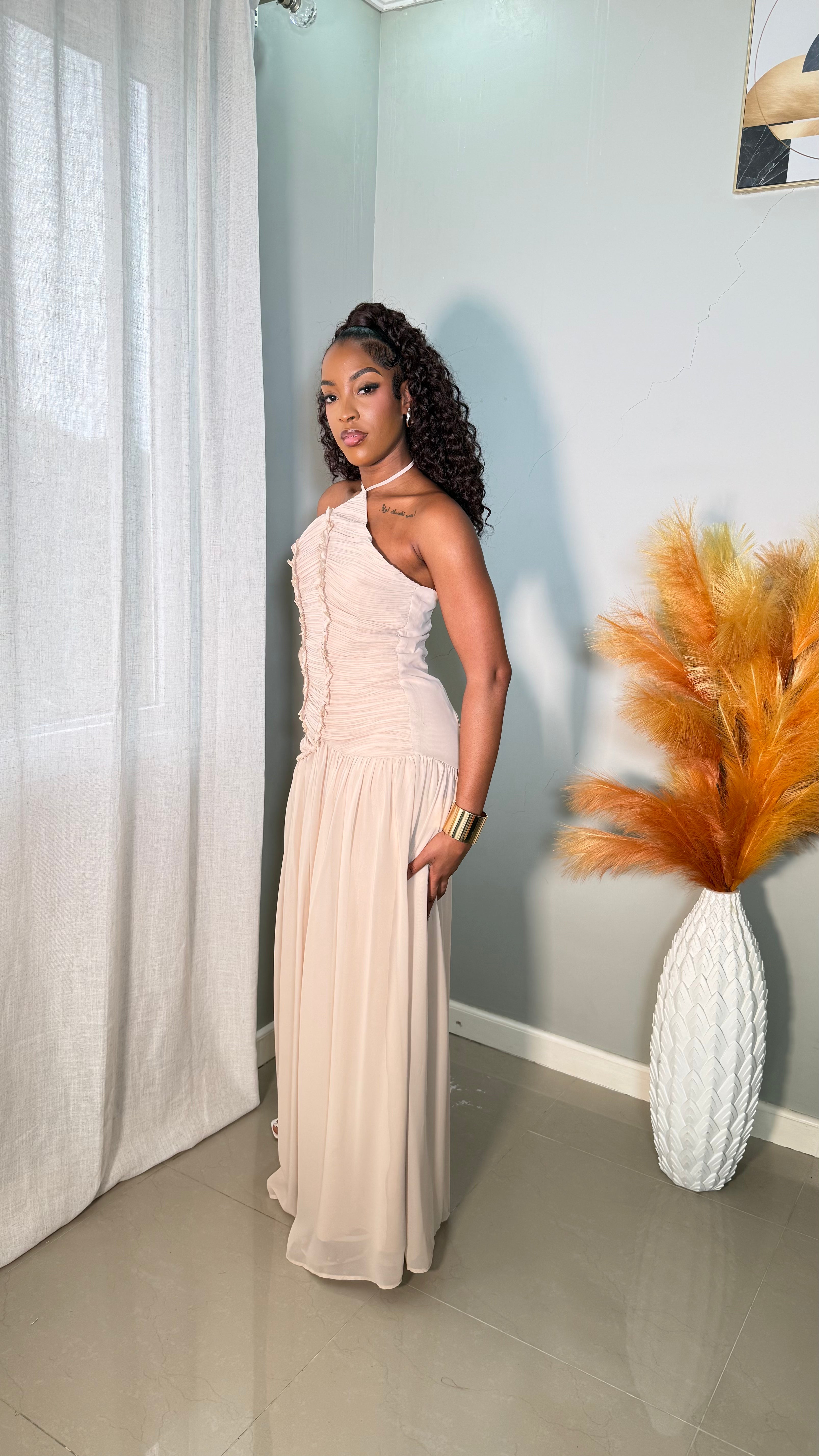 Serenity Maxi Dress (NUDE)