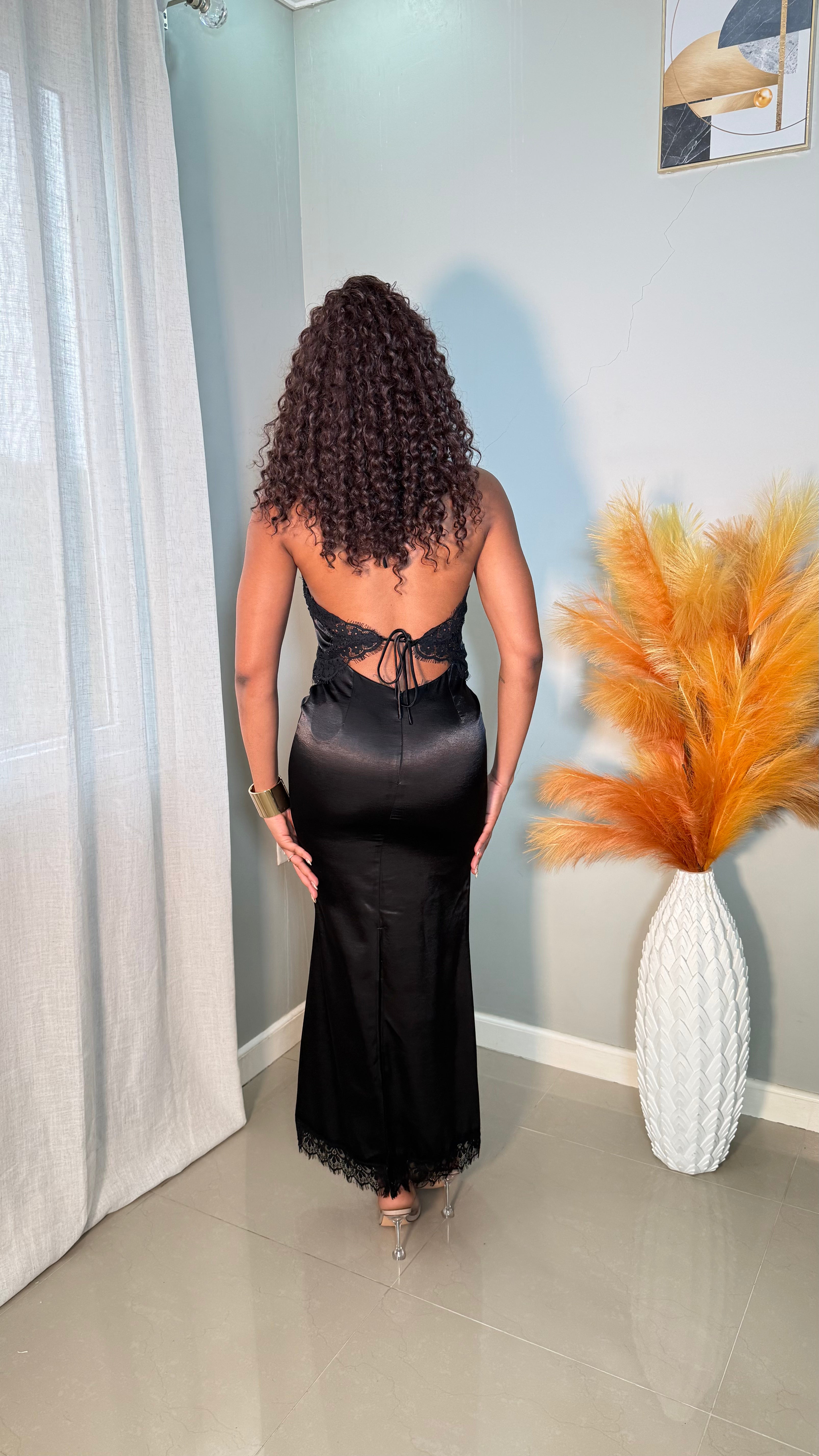 Luxe Lace Dress (BLACK