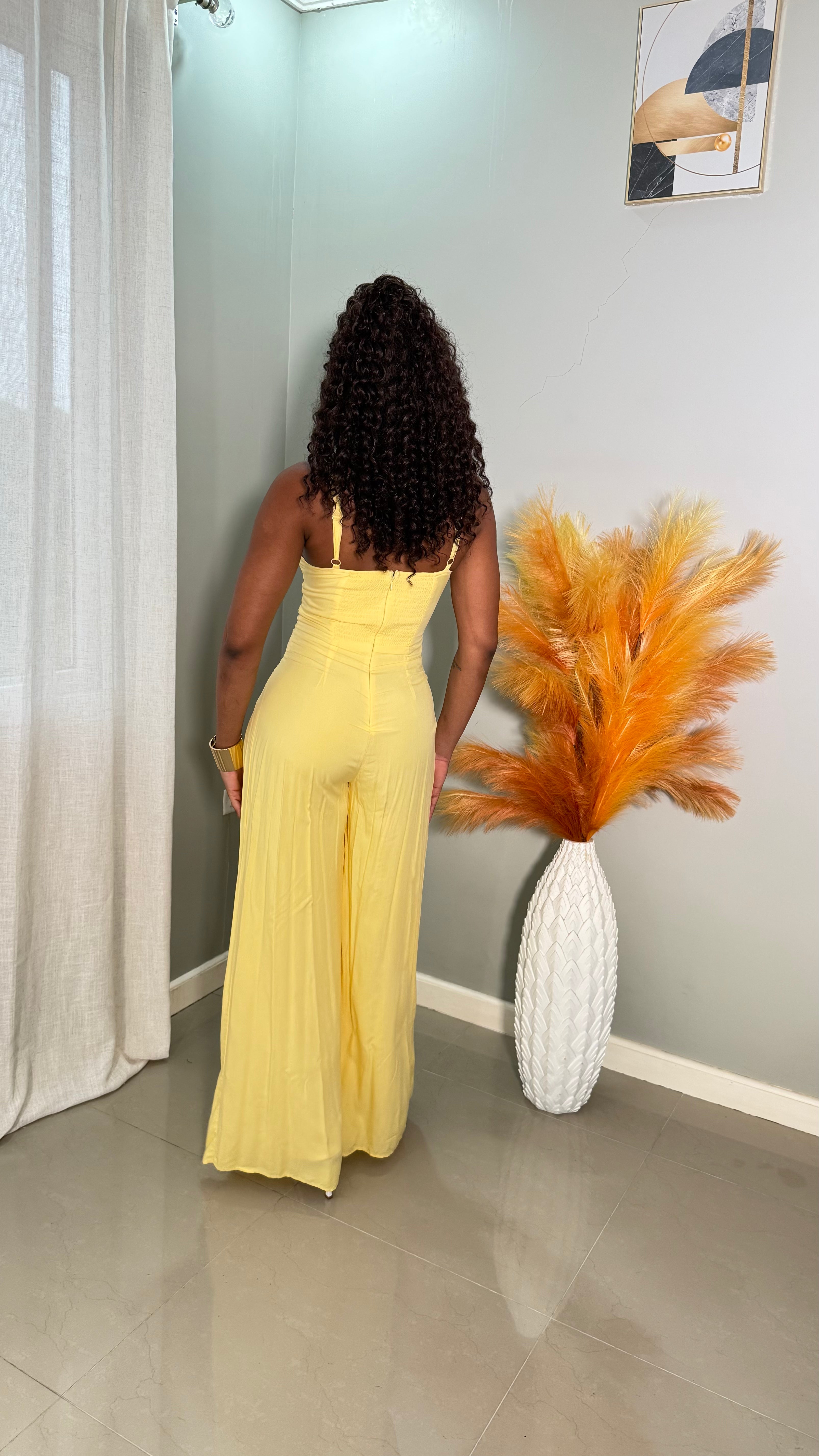 Ariel Jumpsuit (Butter Yellow)