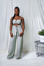 Alani Linen Pants set (SAGE)