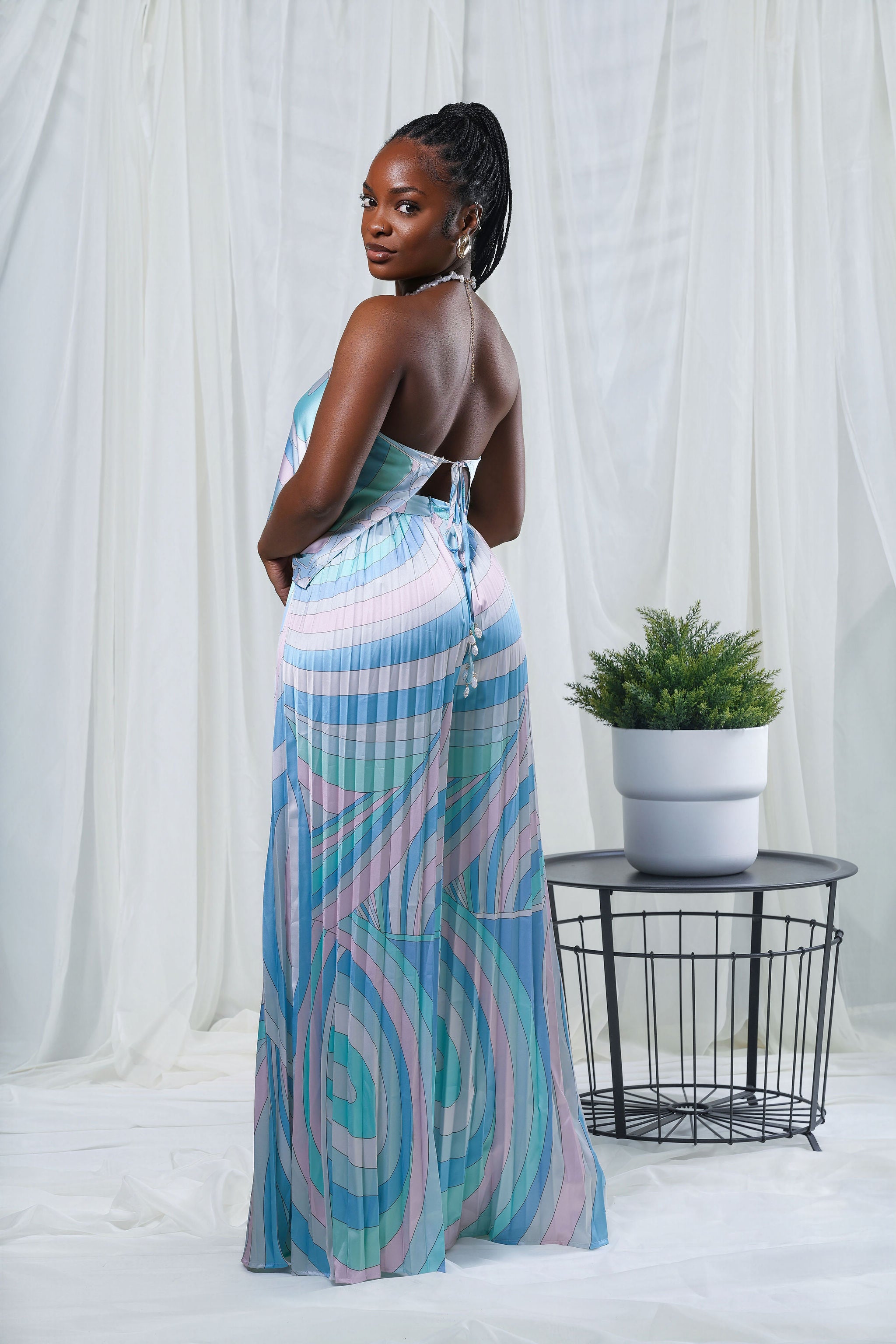 Amora Pants Set (Blue Multi)