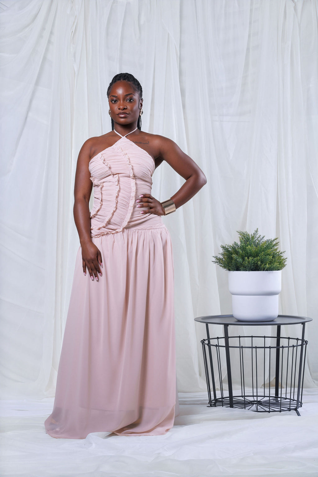 Serenity Maxi Dress (NUDE)
