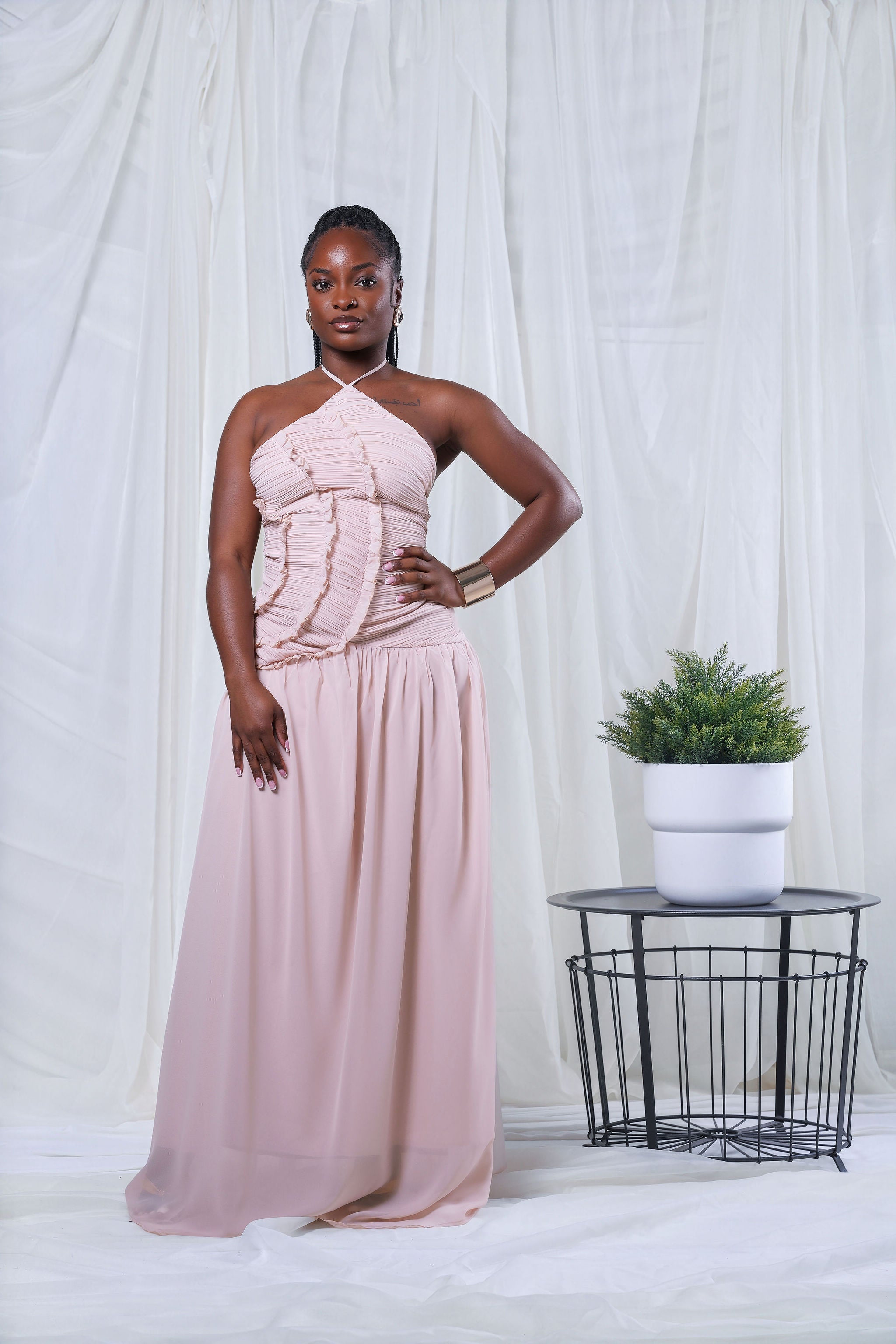 Serenity Maxi Dress (NUDE)